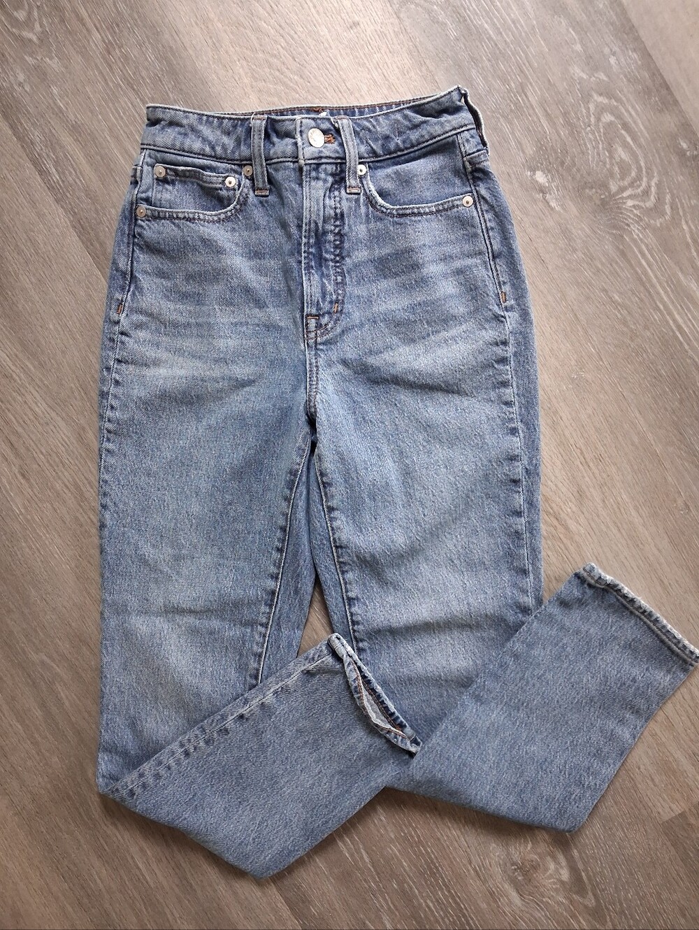 Madewell High Rise Classic Medium Wash The Curvy Perfect Vintage Denim Jeans 24 - Picture 7 of 7